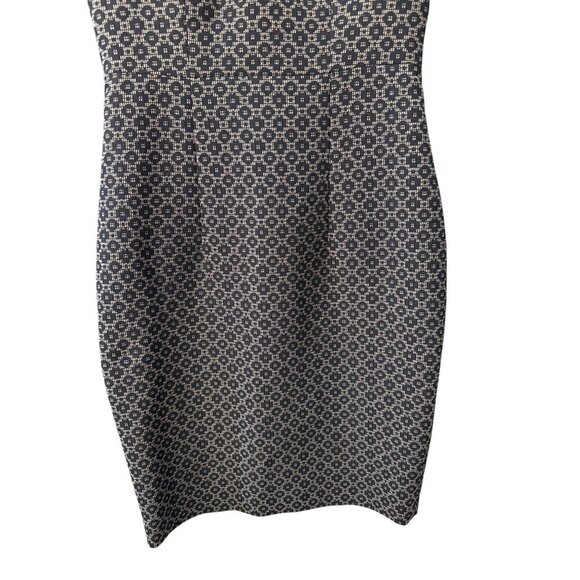 Brooks Brothers Jacquard Sleeveless A-Line Cotton/Poly Sheath Dress Size 4, EUC - Picture 2 of 7